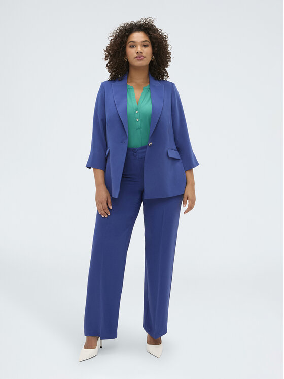 Fiorella Rubino Fiorella Rubino Marynarka Q025T000272N024 Turkusowy Regular Fit