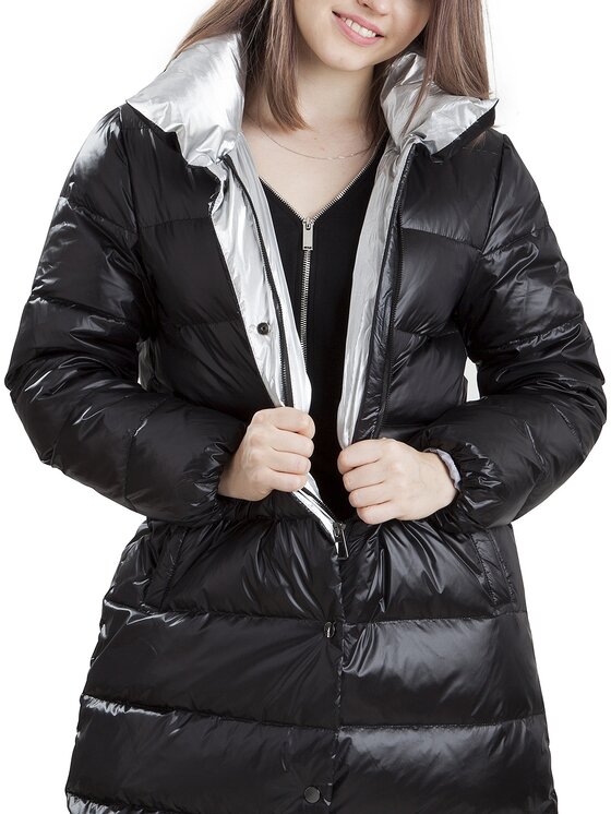 Perso Perso Kurtka damska BLH201026FX Czarny Regular Fit