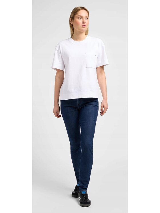 Lee Lee Jeansy Scarlett High Niebieski Skinny Fit