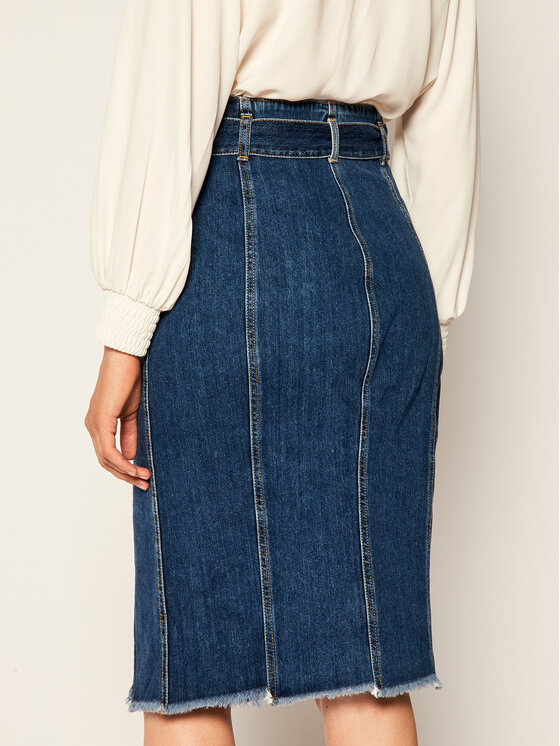PINKO Pinko Spódnica jeansowa Negroni AL 20-21 PDEN 1J10HE Y649 Granatowy Regular Fit