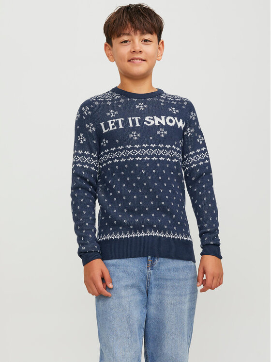 Jack&Jones Junior Džemperis 12247507 Tumši zils Regular Fit