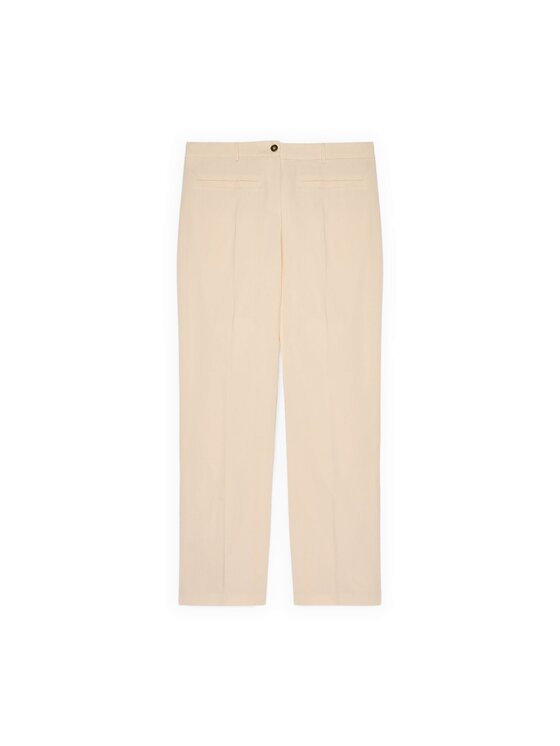 Fiorella Rubino Fiorella Rubino Spodnie materiałowe P037T005271N0V1 Kremowy Regular Fit