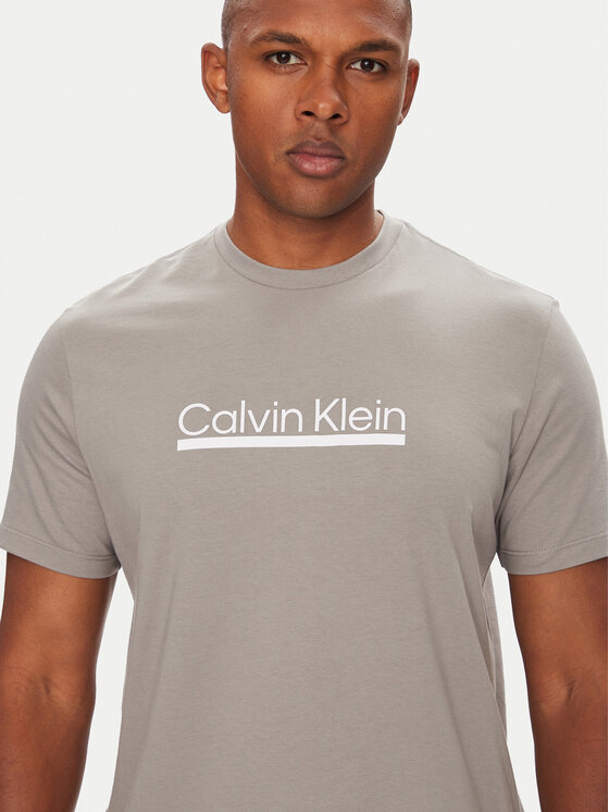 Calvin Klein Calvin Klein Тишърт Outline Tape Graphic LV04RC852G Сив Regular Fit