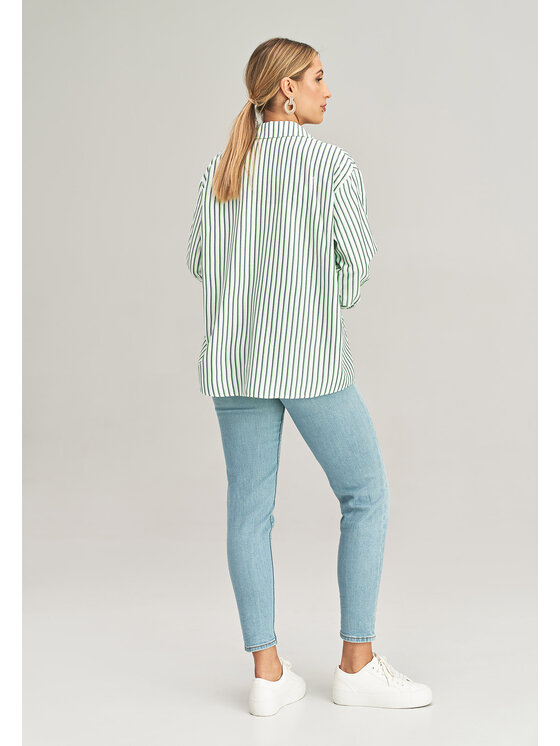 FIGL FIGL Koszula M1024 Zielony Regular Fit