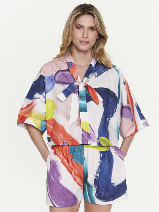 Silvian Heach Blusa GPP23415BL Multicolore Relaxed Fit Modivo