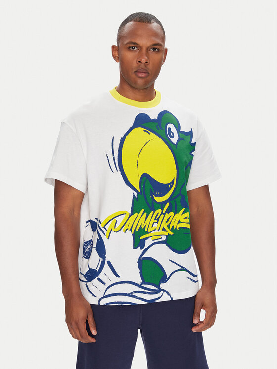 Puma Puma T-Shirt CWC Hoops x Palmeiras 631705 Λευκό Regular Fit