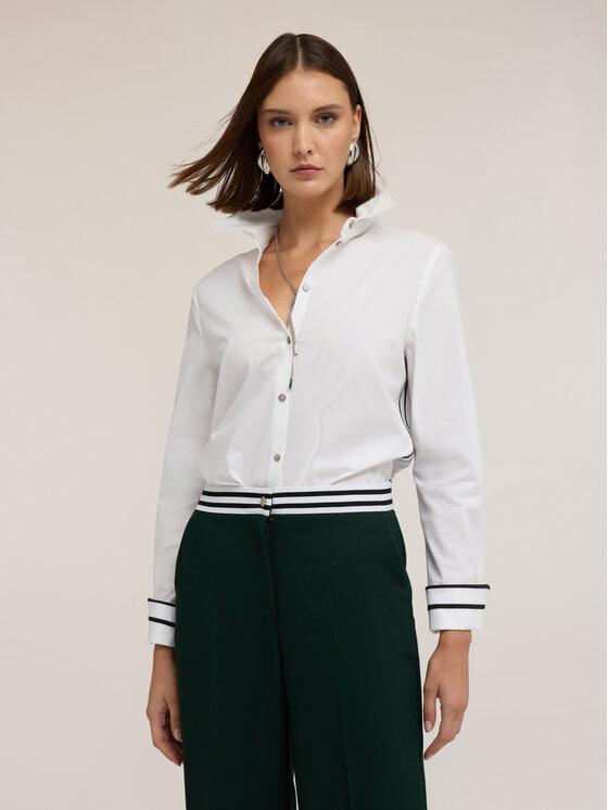 Motivi Motivi Camicia 5274Q000870N011 Bianco Regular Fit