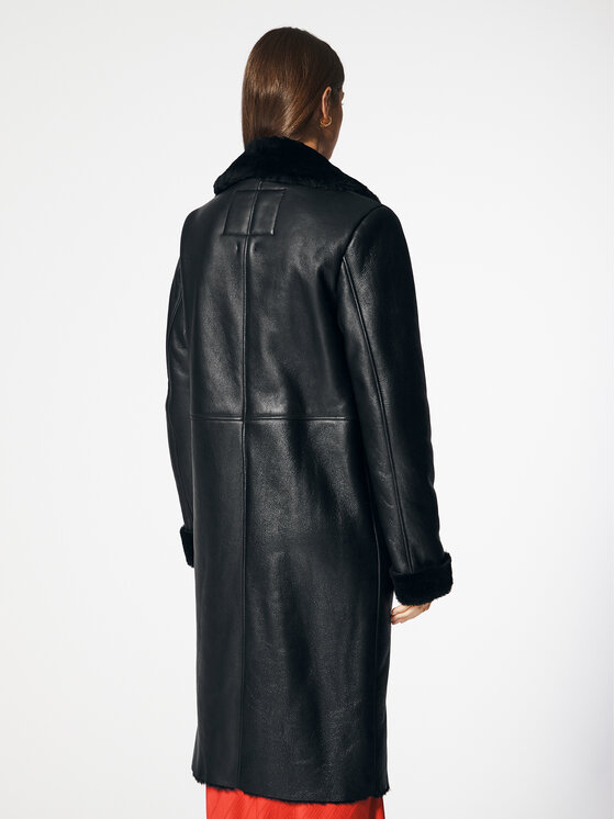 Cappotto in shearling Aspen Nero Regular Fit