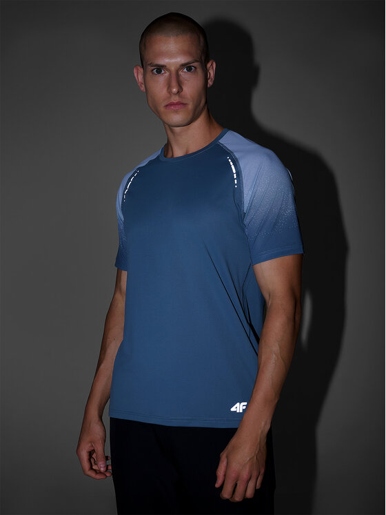 4F 4F Koszulka techniczna TRAIL RUNNING Srebrny Regular Fit