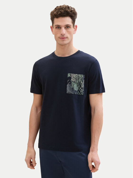 Tom Tailor Tricou 1040945 Bleumarin Regular Fit
