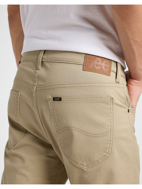 Lee Lee Pantaloni di tessuto DAREN Beige Regular Fit