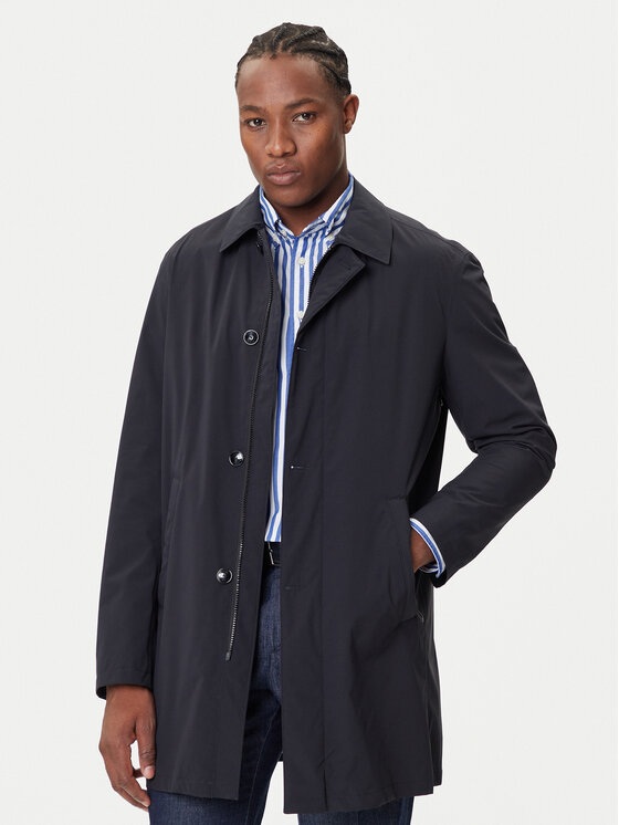 Bugatti Płaszcz przejściowy 535400-59030 Granatowy Slim Fit