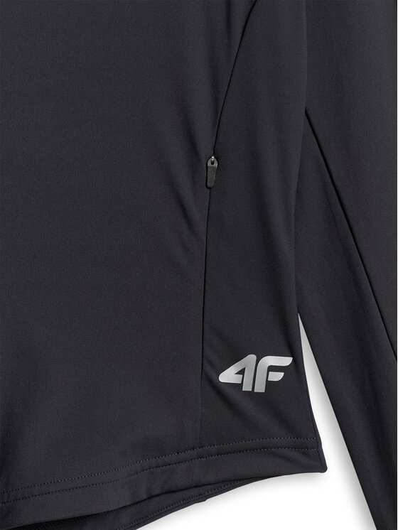4F 4F Bluza techniczna TRAINING Czarny Slim Fit