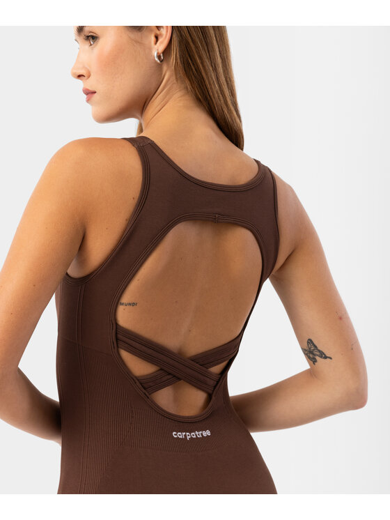 Carpatree Carpatree Kombinezon Elevate jumpsuit Brązowy Fitted Fit
