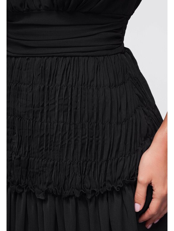 Ombre Ombre Sukienka wieczorowa LA-OM-DLR446 Czarny Regular Fit