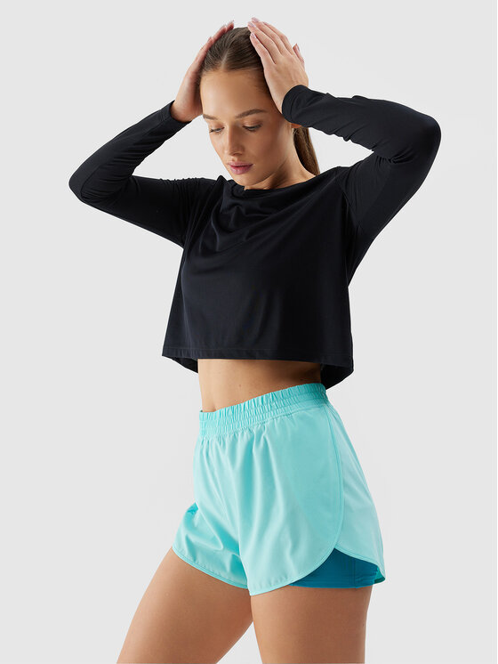 4F 4F Φανελάκι τεχνικό 4FWSS24TFLOF218 Μαύρο Regular Fit