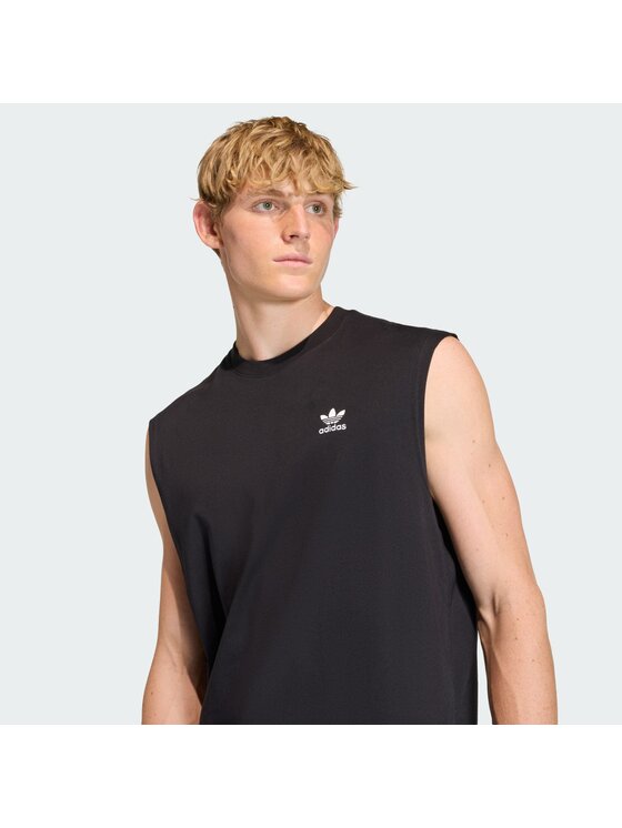 adidas adidas Tank top marškinėliai Trefoil Essentials KD0691 Juoda Regular Fit