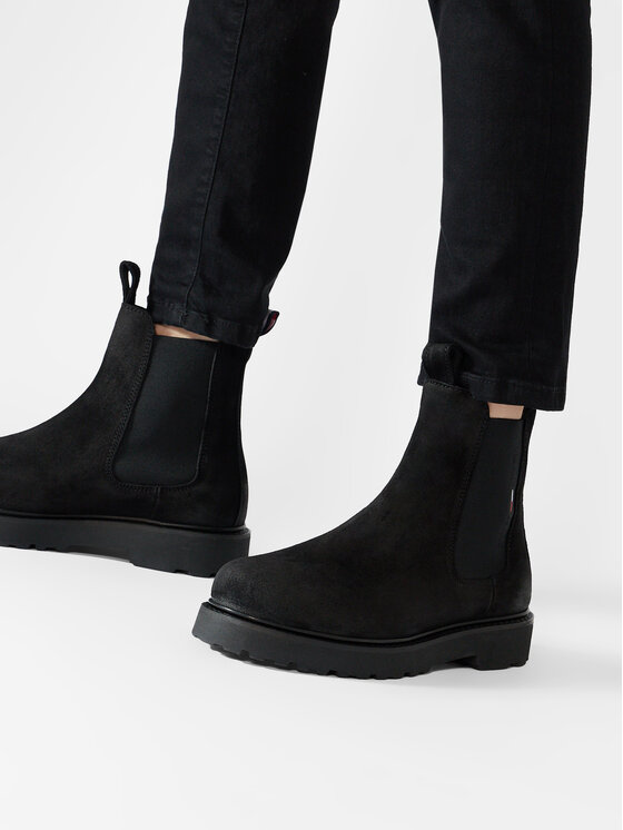 Tommy Jeans Tommy Jeans Chelsea cipele Suede Chelsea Boot EM0EM00829 Crna