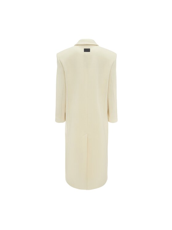 La Mania La Mania Cappotto COMFY COAT 2 Bianco Classic Fit