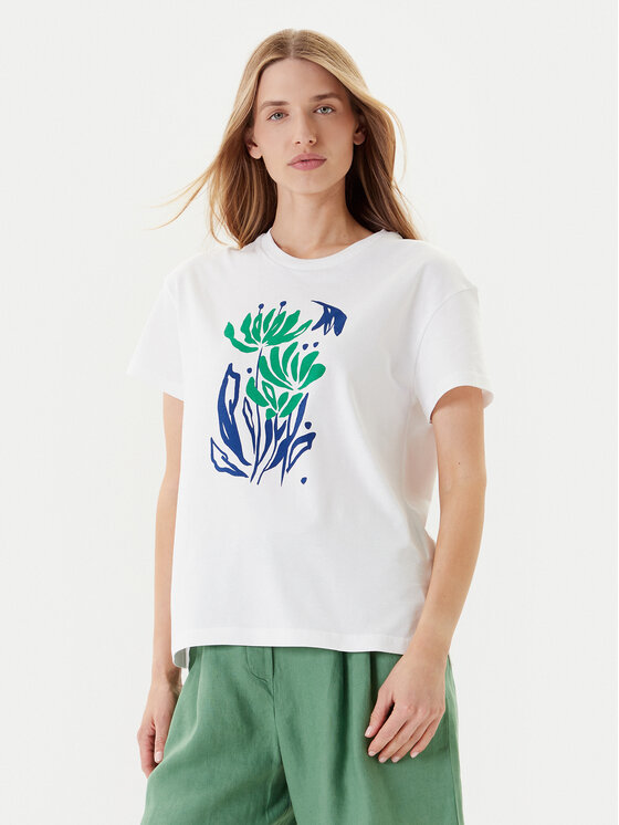 United Colors Of Benetton United Colors Of Benetton Tricou 3BL0D10AK Alb Regular Fit