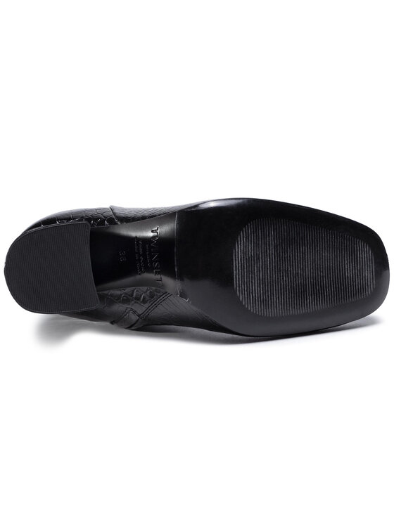 TWINSET TWINSET Kozačky Stivale 202TCP07C Černá