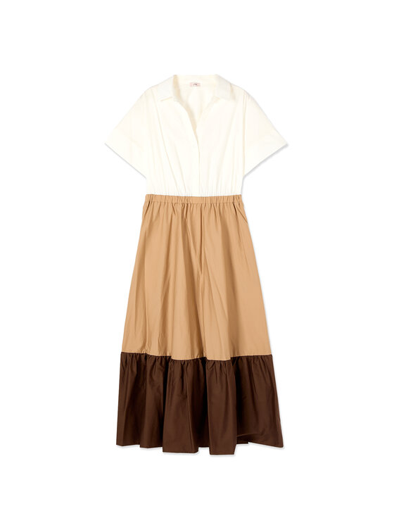 Oltre Oltre Sukienka wieczorowa 7702J000934N0R2 Brązowy A-Line Fit