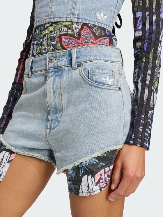 adidas adidas Szorty materiałowe x Jeremy Scott Granatowy Slim Fit