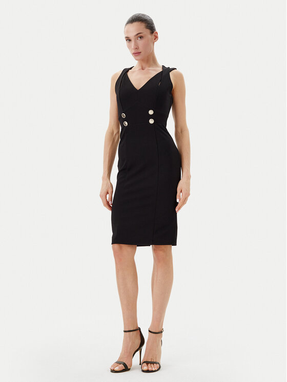 Rinascimento Rinascimento Φόρεμα κοκτέιλ CFC0019924002 Μαύρο Regular Fit