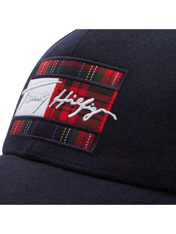 Tommy Hilfiger Tommy Hilfiger Kapa s šiltom Th Signature Flag Cap AM0AM07037 Mornarsko modra