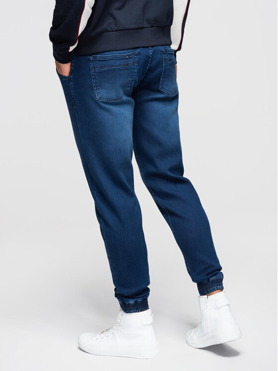 Ombre Ombre Joggery OM-PADJ-0242 Granatowy Jogger Fit