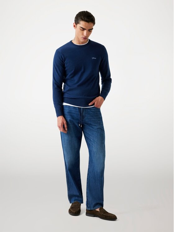 Guess Guess Sweter 176375 Niebieski Classic Fit