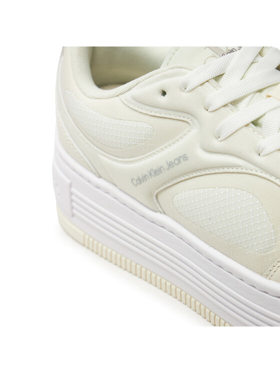 Calvin Klein Jeans Calvin Klein Jeans Laisvalaikio batai Bold Platf Low Lace Mix In Mtl YW0YW01471 Smėlio