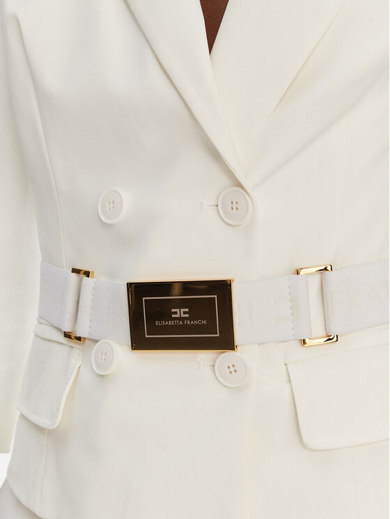 Elisabetta Franchi Elisabetta Franchi Sakko GI-224-61E2-V590 Weiß Regular Fit