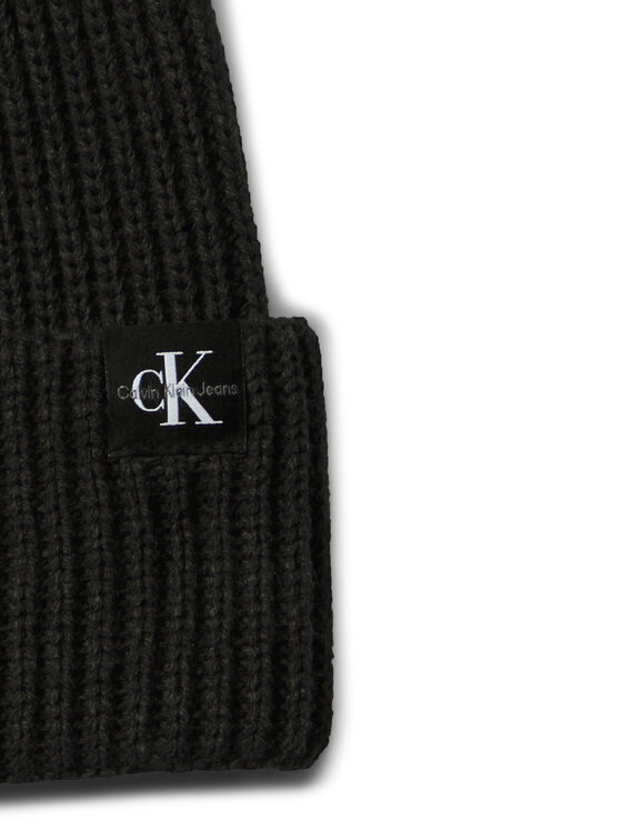 Calvin Klein Jeans Calvin Klein Jeans Комплект шал и шапка Monogram Rib Scarf Beanie Set IU0IU00638 Черен