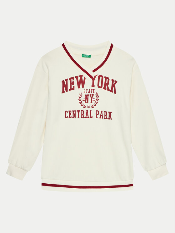 United Colors Of Benetton United Colors Of Benetton Majica dugih rukava 32N4C400A Écru Regular Fit