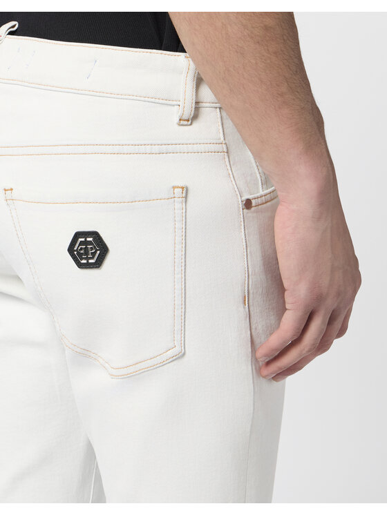 PHILIPP PLEIN PHILIPP PLEIN Jeansy 30579 Biały Straight Leg