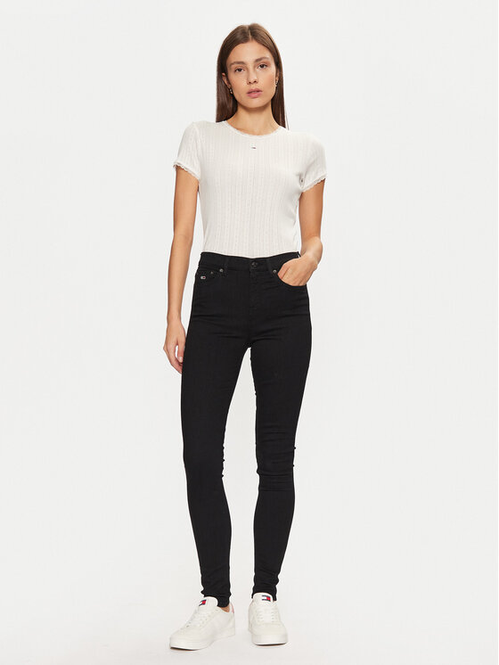 Tommy Jeans Tommy Jeans Тишърт DW0DW19493 Екрю Slim Fit