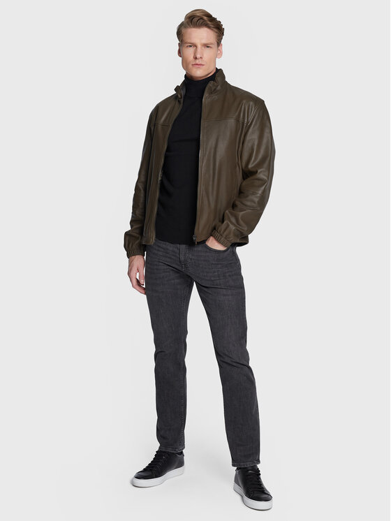 Giacca di pelle Jasis 50476955 Marrone Regular Fit...