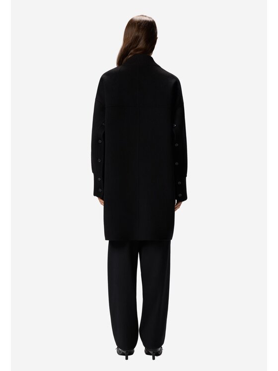 PINKO PINKO Kabát Certosa cappotto panno Černá Comfort Fit
