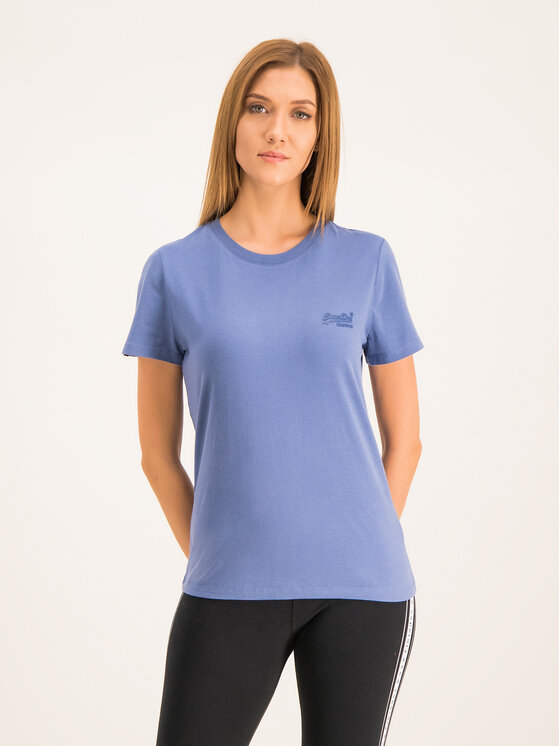 Superdry T shirt Elite Crew Neck W6000017A Blu Regular Fit Modivo