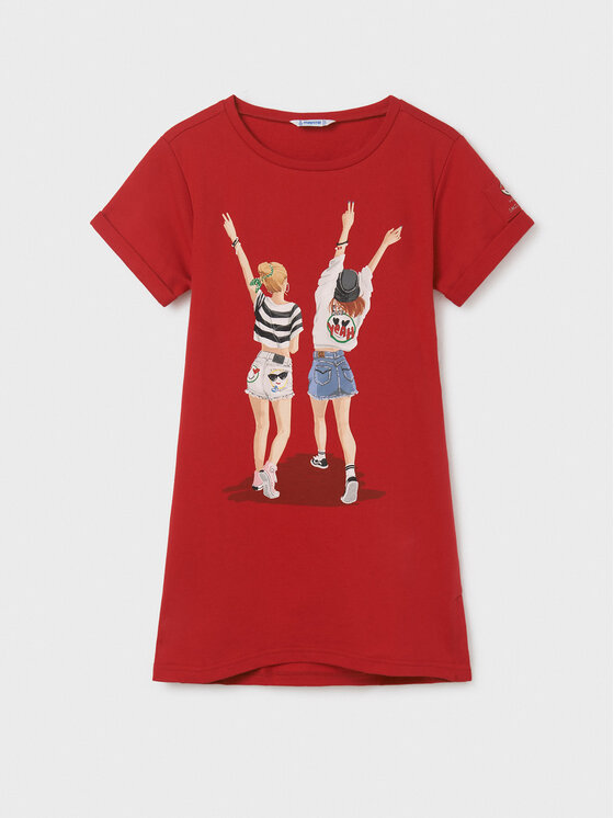 Vestito da giorno 6931 Rosso Regular Fit