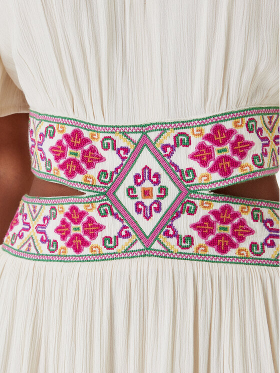 Desigual Desigual Vestito estivo Element 25SWVW98 Bianco Regular Fit