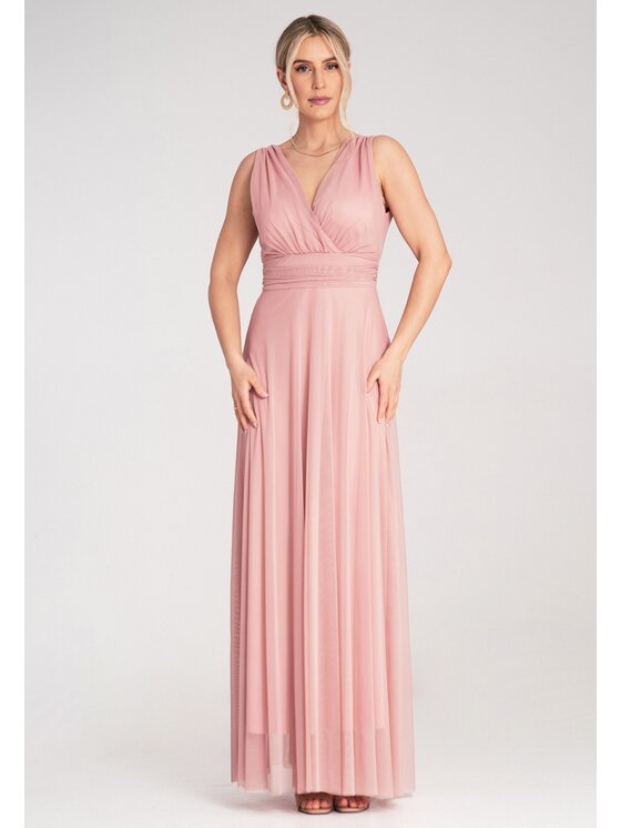 FIGL FIGL Večerné šaty M1186 Ružová Flared Fit
