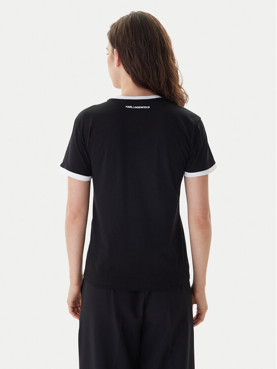 KARL LAGERFELD KARL LAGERFELD Majica B1W17040 Črna Slim Fit