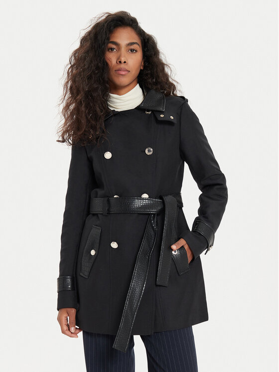 Morgane Krischer コート　黒 Morgan Trench 242-GZIMA Negru Slim Fit | Modivo.ro