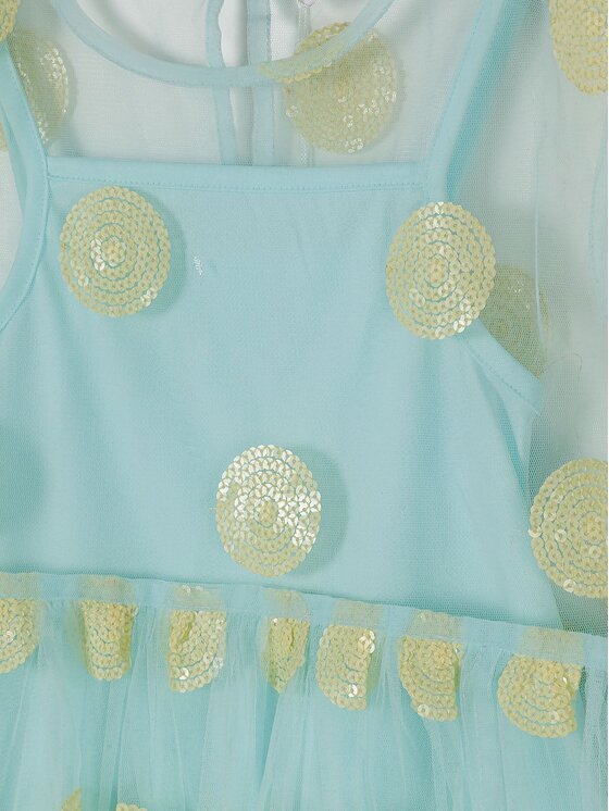 minoti minoti Sukienka elegancka 30DRESS172 Turkusowy Regular Fit