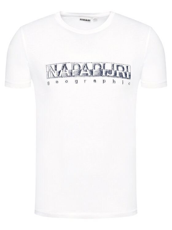 Napapijri Napapijri Тишърт Sallar Ss NP0A4F9O Бял Regular Fit