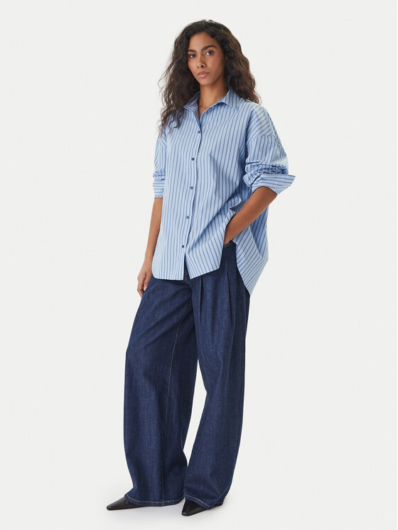 BOSS BOSS Koszula C_Bostatta 50559241 Niebieski Oversize