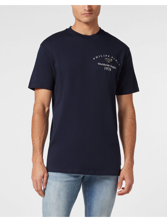 PHILIPP PLEIN PHILIPP PLEIN T-Shirt 23463 Tmavomodrá Regular Fit