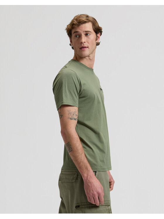 Lee Lee T-Shirt POCKET TEE Zielony Regular Fit